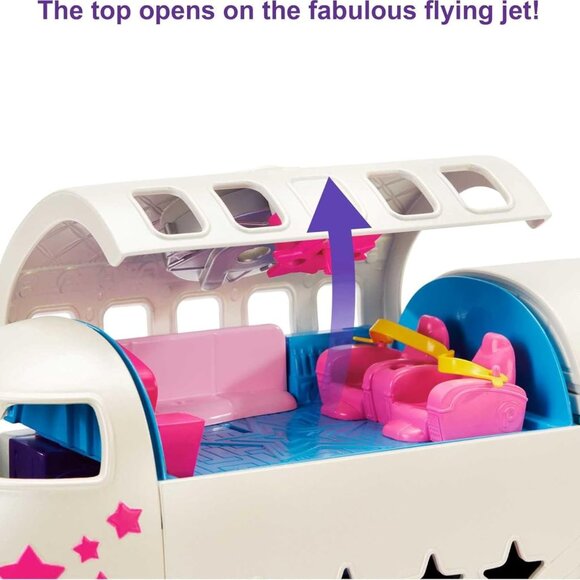Polly Pocket Flying Fabulous Jet with 3-inch Doll & Accessories New in Box - Picture 3 of 14